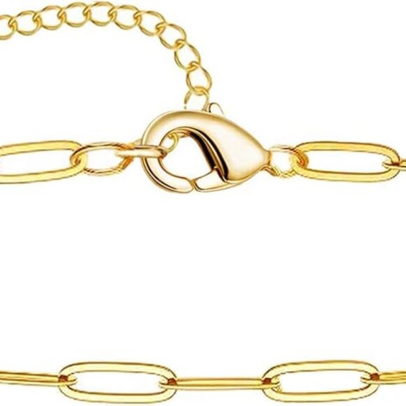 Gold Ankle Bracelets Set for Women Waterproof, 14K Gold Anklets for Women Cuban - Picture 1 of 6
